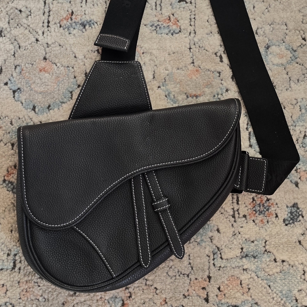 Black Leather Men's Bag